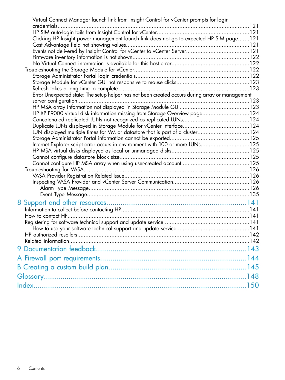 8 support and other resources | HP OneView for VMware vCenter User Manual | Page 6 / 153