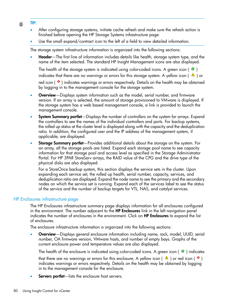 HP OneView for VMware vCenter User Manual | Page 80 / 153