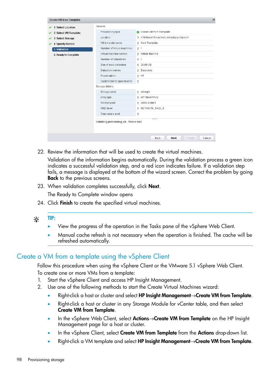 HP OneView for VMware vCenter User Manual | Page 98 / 153