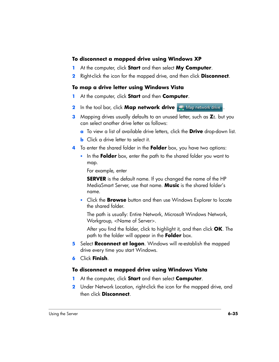 HP EX475 MediaSmart Server User Manual | Page 113 / 192