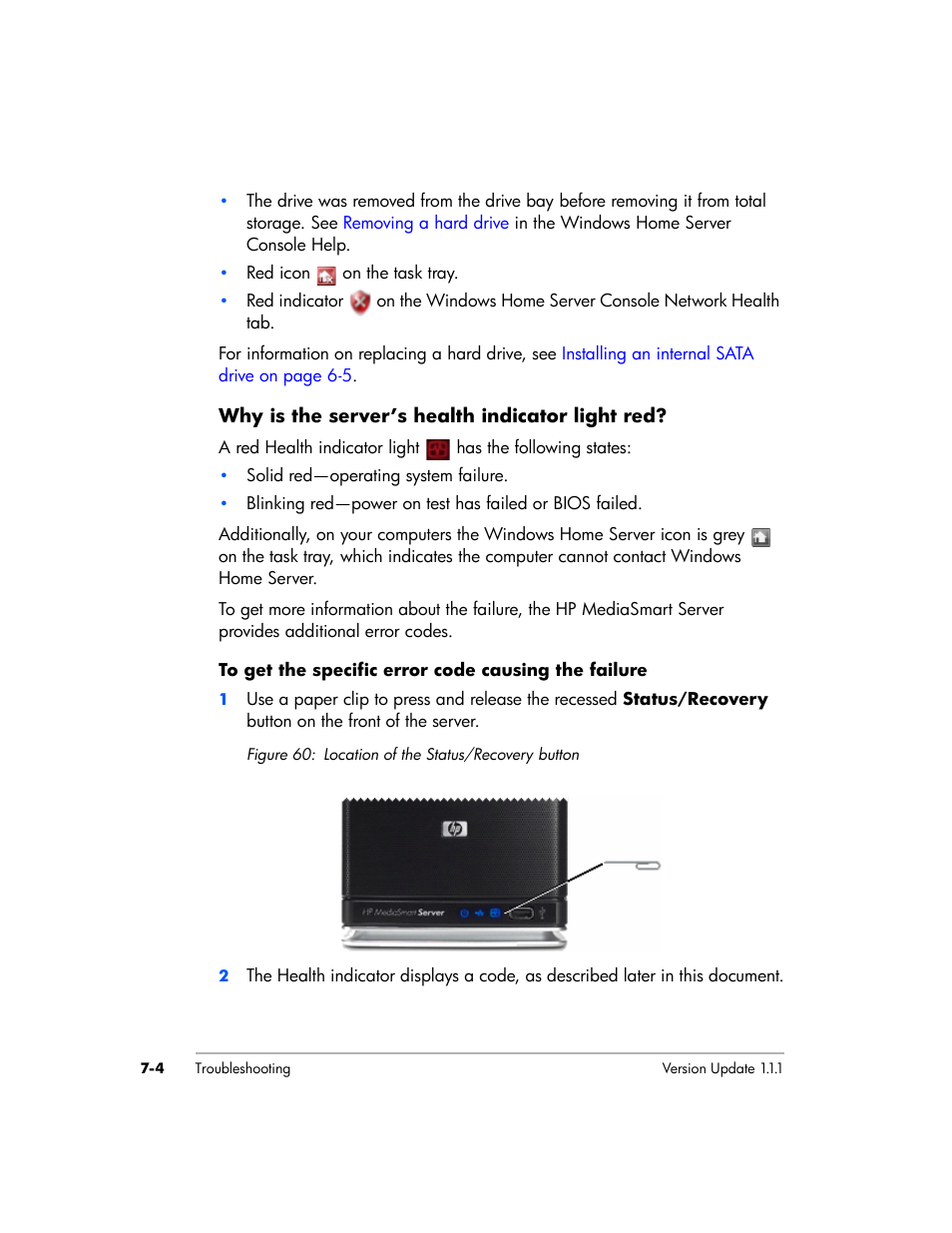 HP EX475 MediaSmart Server User Manual | Page 118 / 192