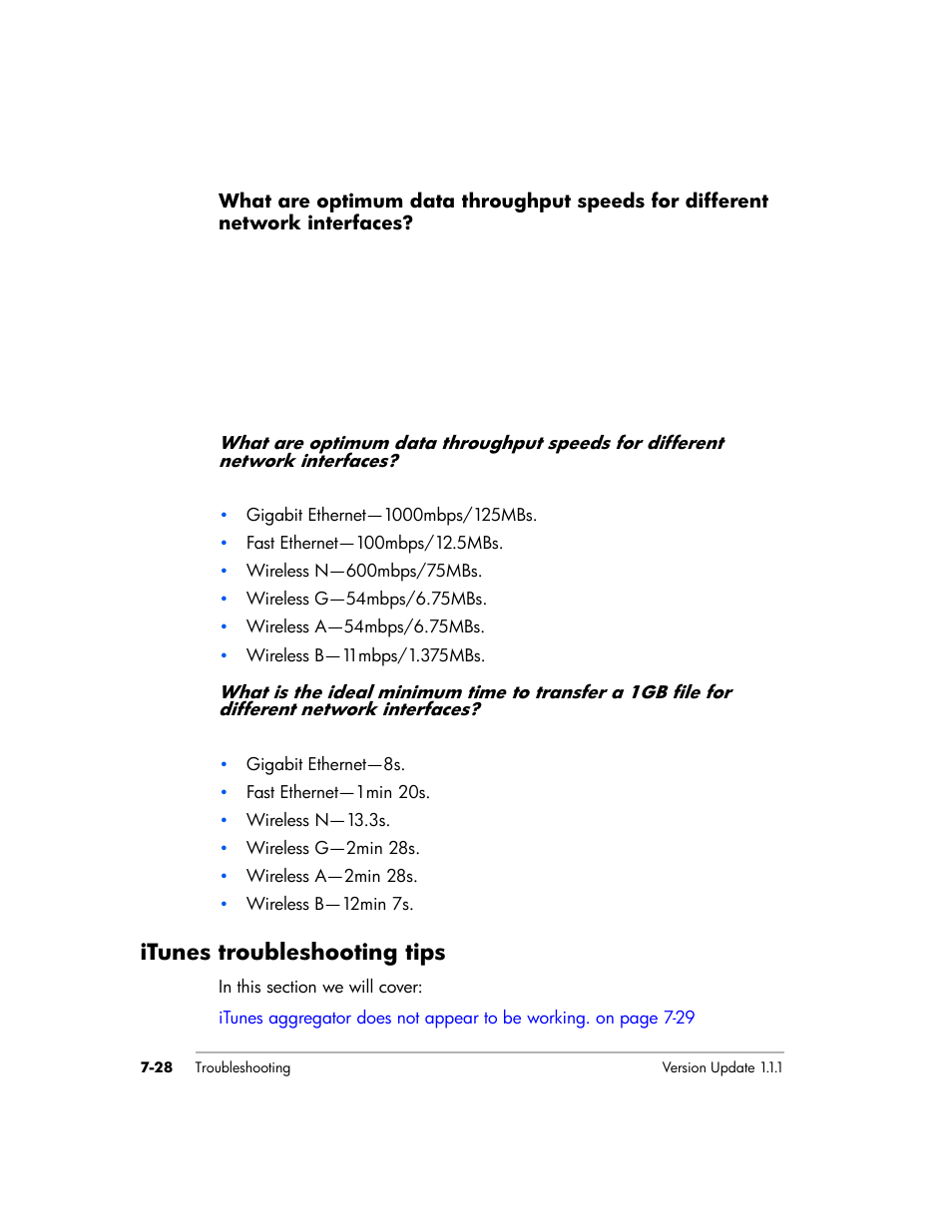 Itunes troubleshooting tips | HP EX475 MediaSmart Server User Manual | Page 142 / 192
