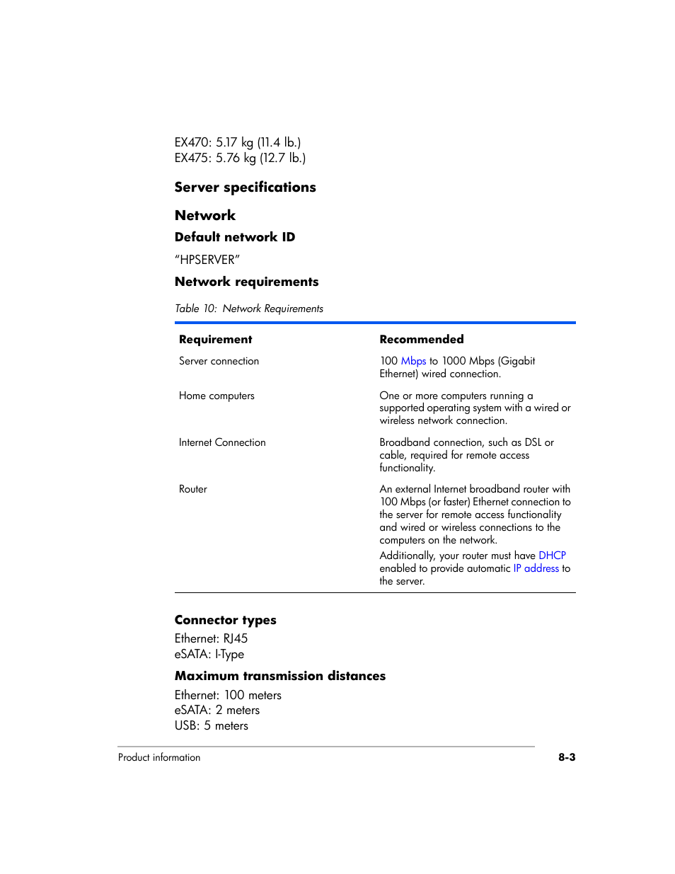 HP EX475 MediaSmart Server User Manual | Page 153 / 192