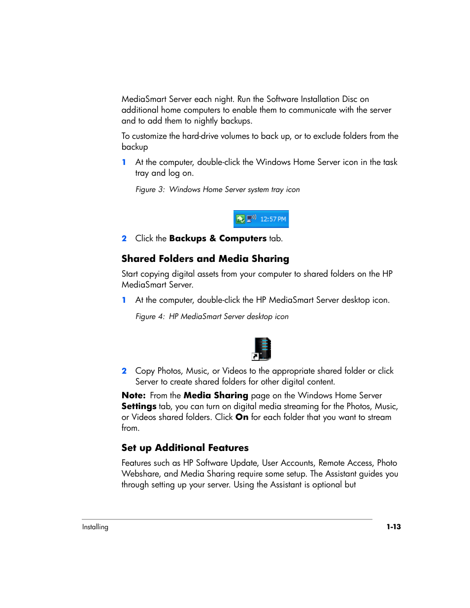 HP EX475 MediaSmart Server User Manual | Page 23 / 192