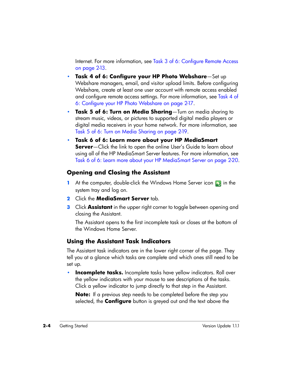 HP EX475 MediaSmart Server User Manual | Page 28 / 192