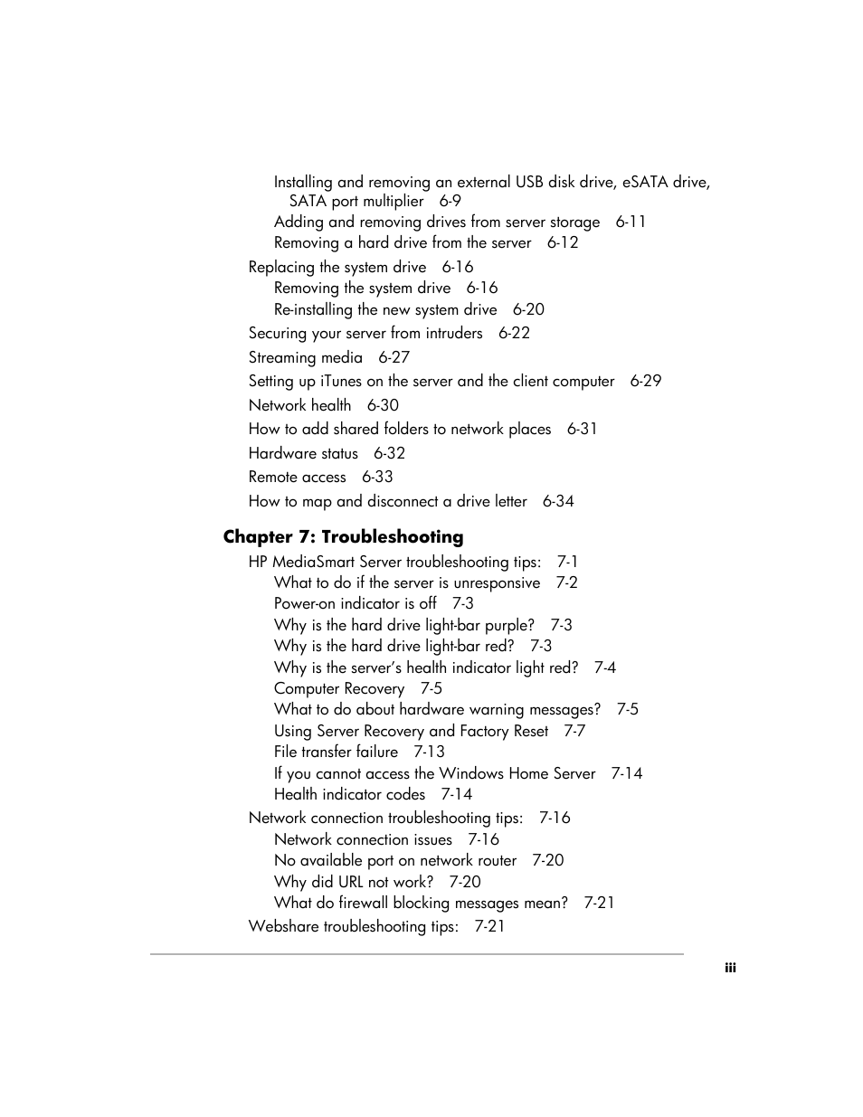 HP EX475 MediaSmart Server User Manual | Page 5 / 192