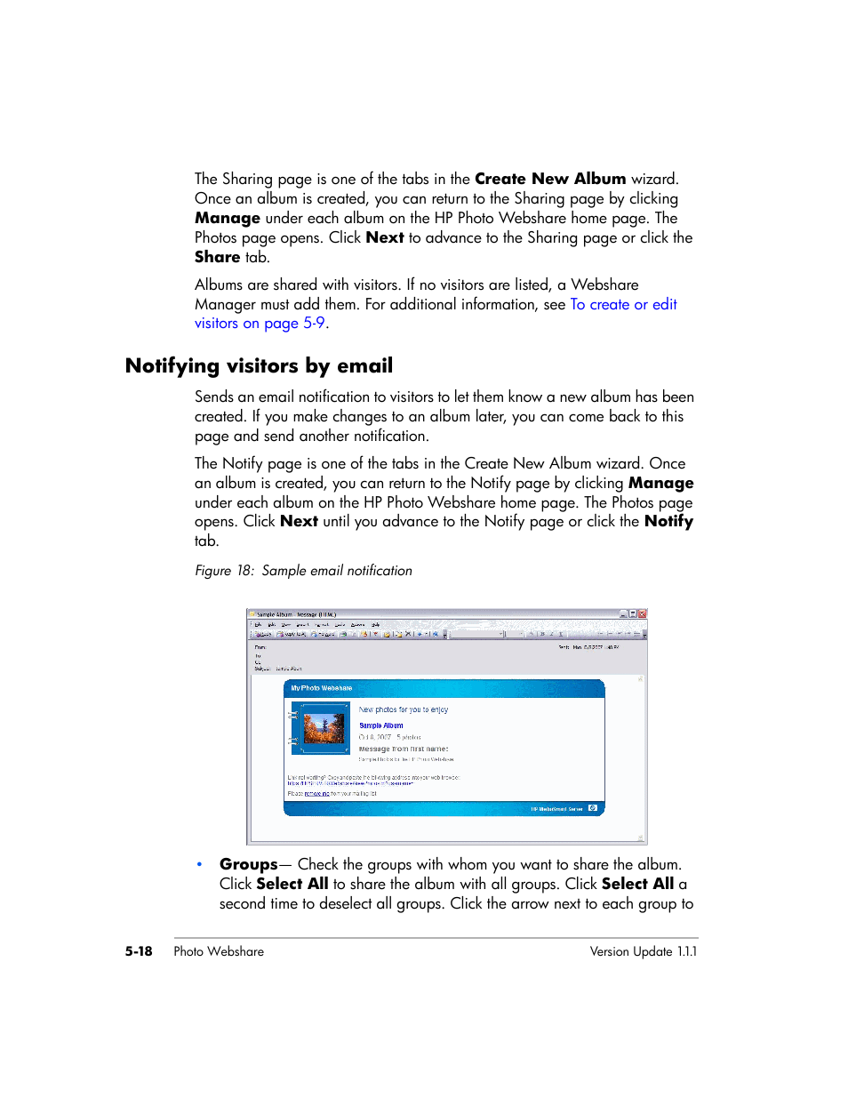 Notifying visitors by email | HP EX475 MediaSmart Server User Manual | Page 72 / 192