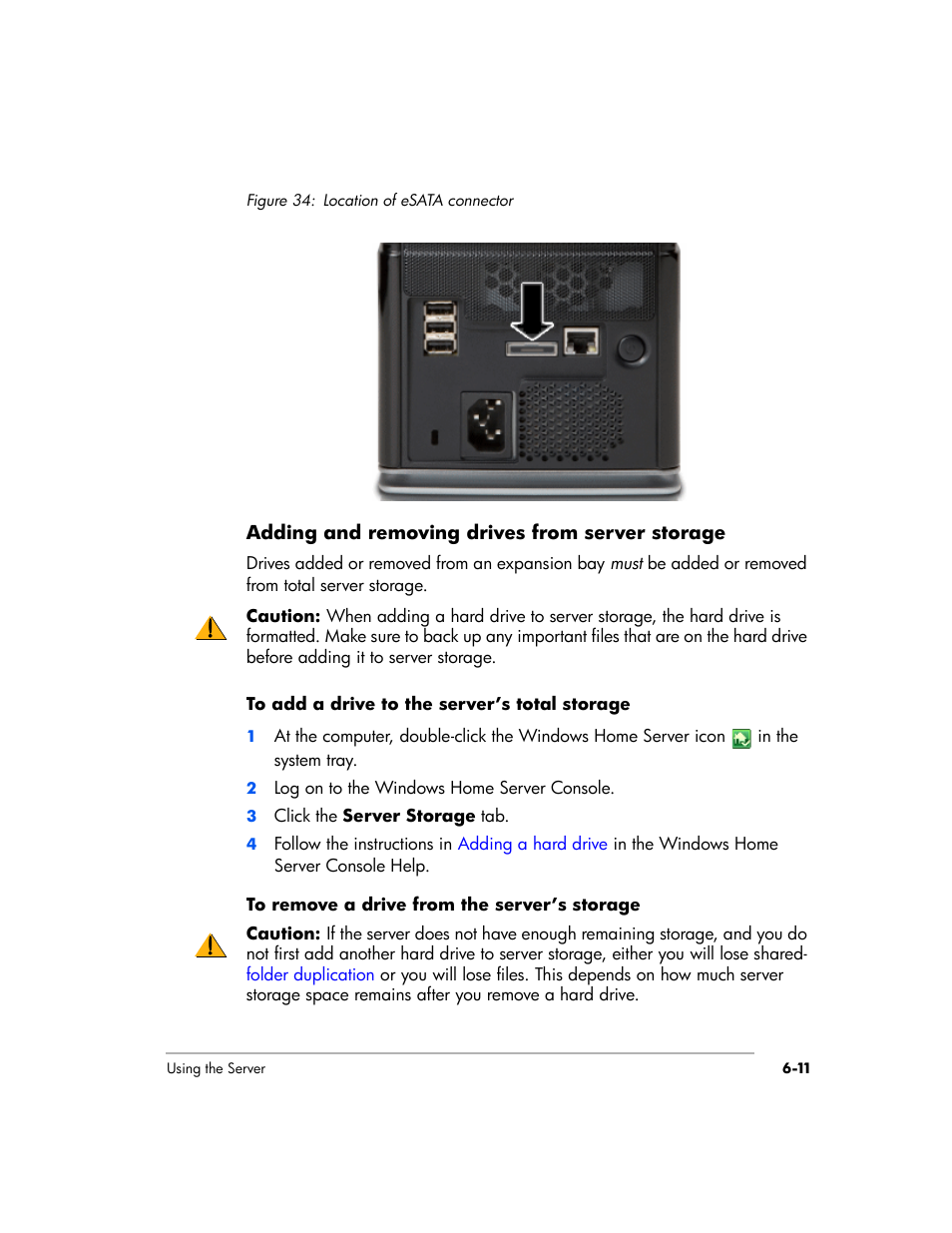 HP EX475 MediaSmart Server User Manual | Page 89 / 192