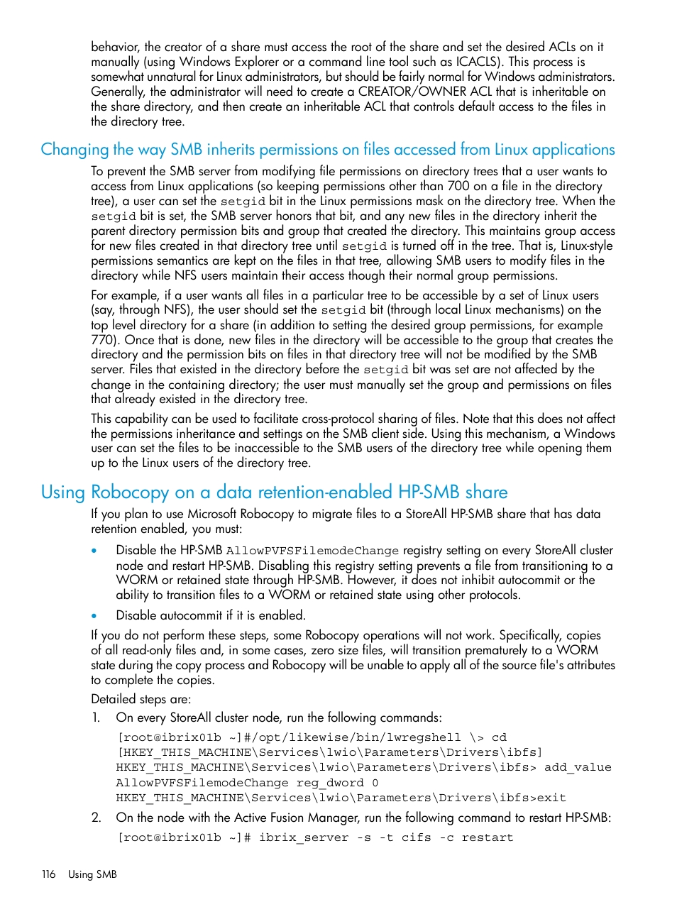 HP StoreAll Storage User Manual | Page 116 / 406