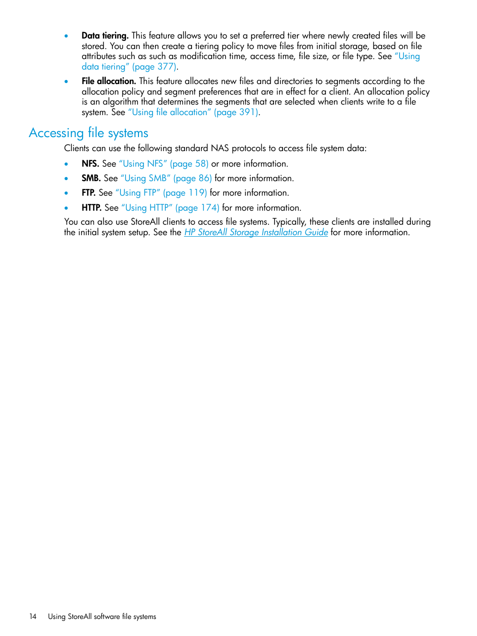 Accessing file systems | HP StoreAll Storage User Manual | Page 14 / 406