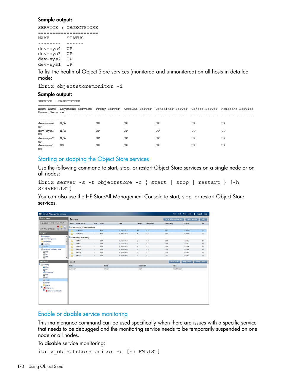 HP StoreAll Storage User Manual | Page 170 / 406