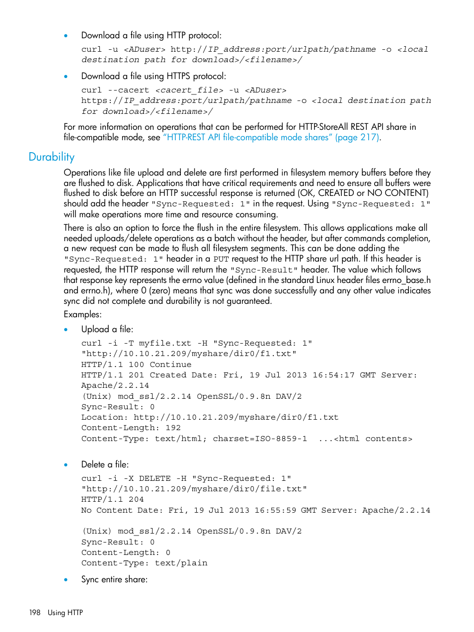 Durability | HP StoreAll Storage User Manual | Page 198 / 406