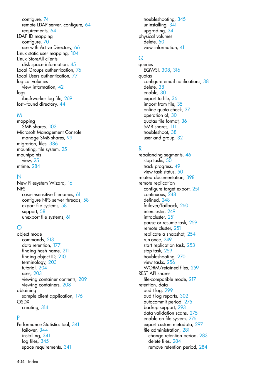 HP StoreAll Storage User Manual | Page 404 / 406