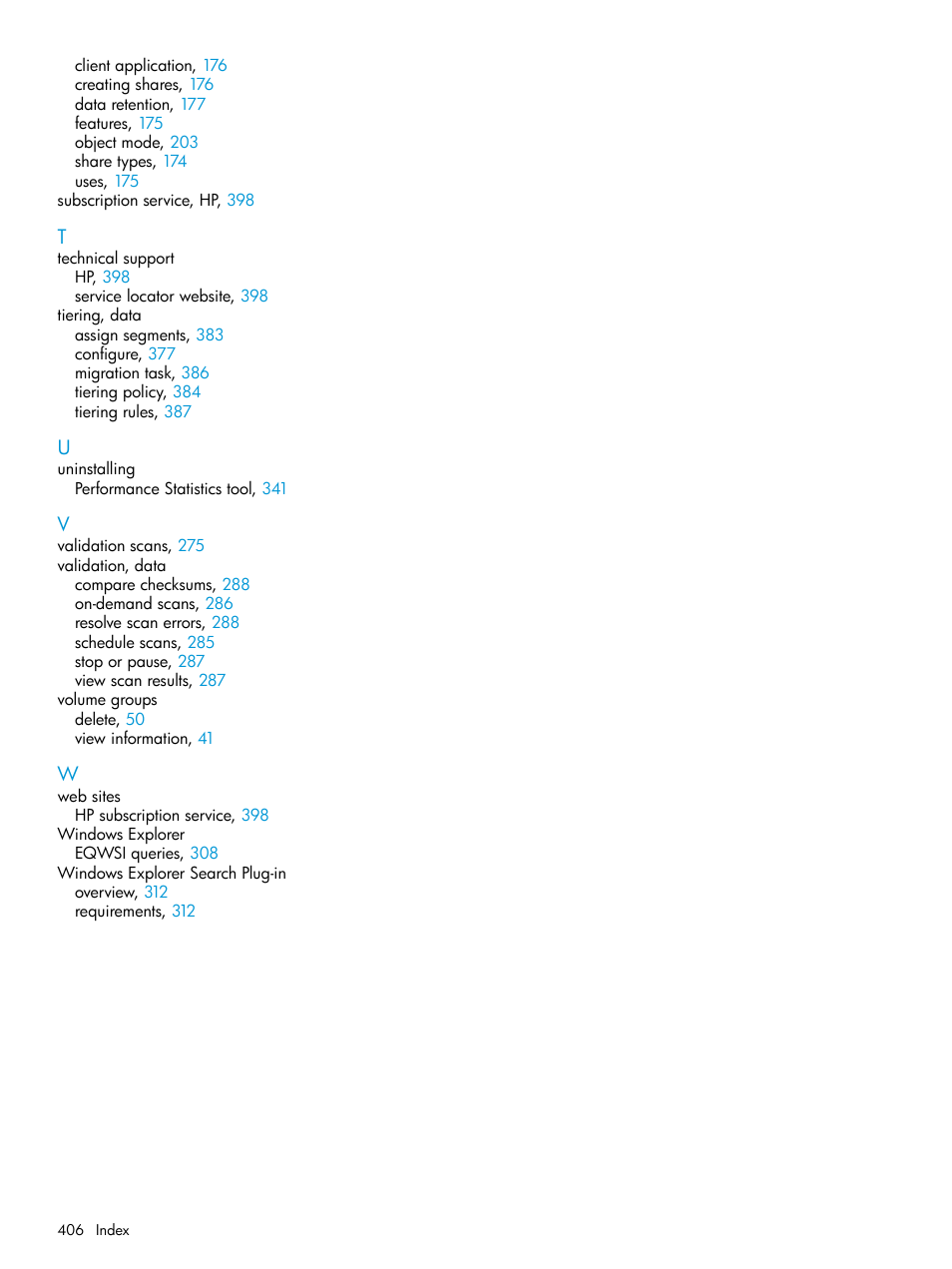HP StoreAll Storage User Manual | Page 406 / 406