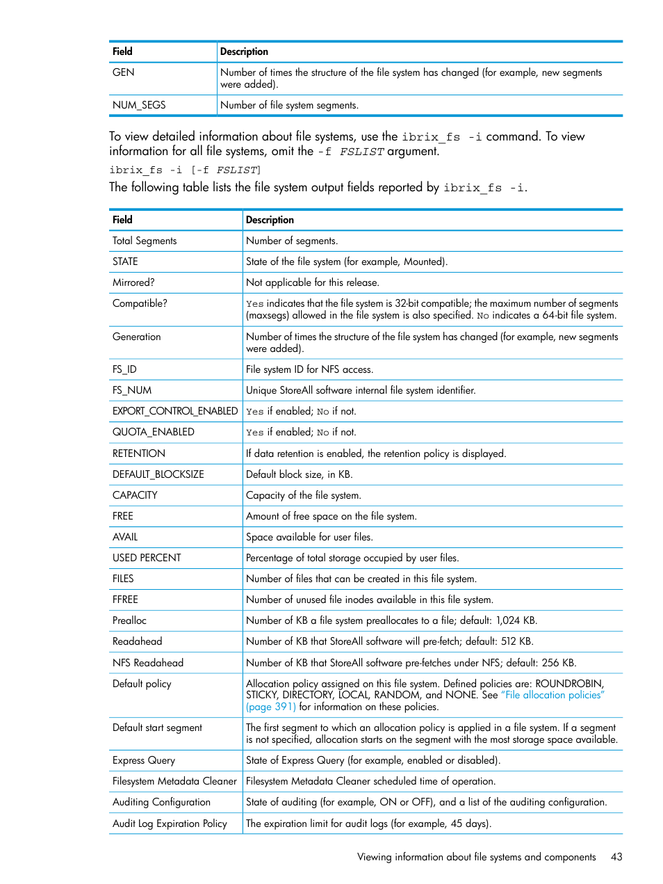 HP StoreAll Storage User Manual | Page 43 / 406