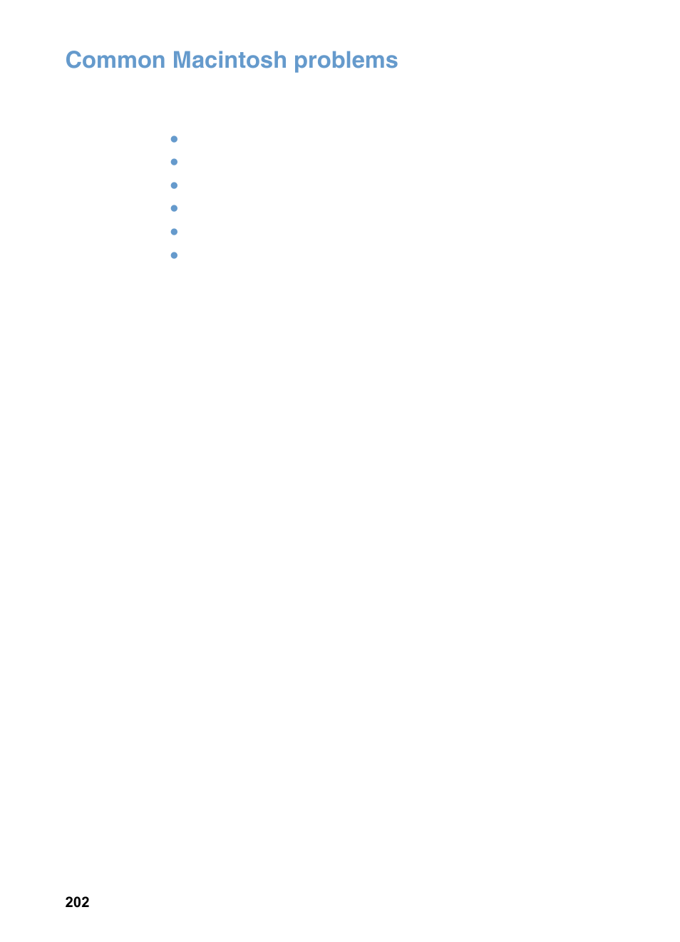 Common macintosh problems | HP LaserJet 3200 All-in-One Printer series User Manual | Page 204 / 288