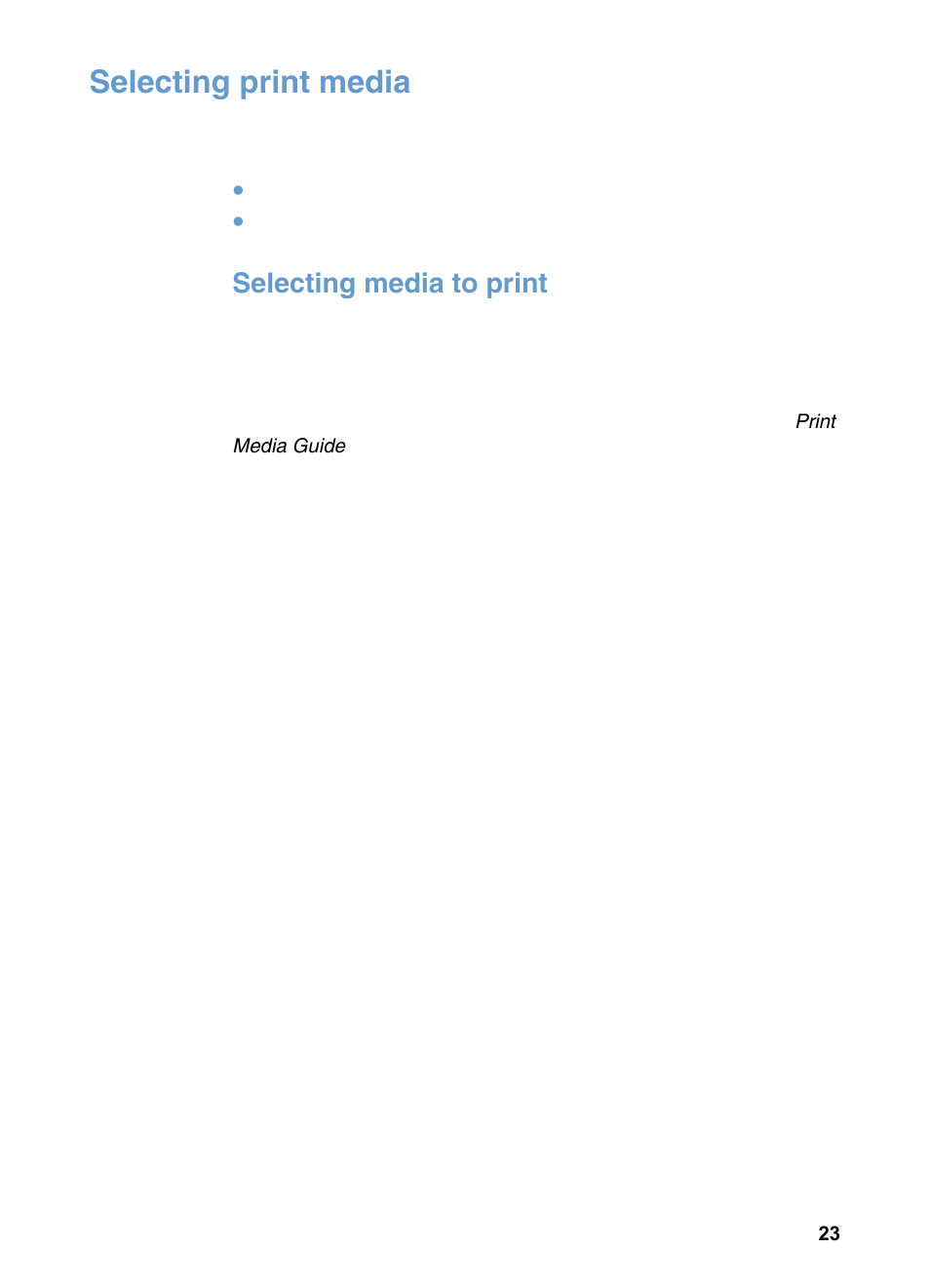 Selecting print media, Selecting media to print | HP LaserJet 3200 All-in-One Printer series User Manual | Page 25 / 288