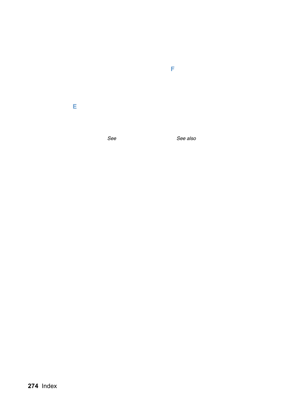 274 index | HP LaserJet 3200 All-in-One Printer series User Manual | Page 276 / 288