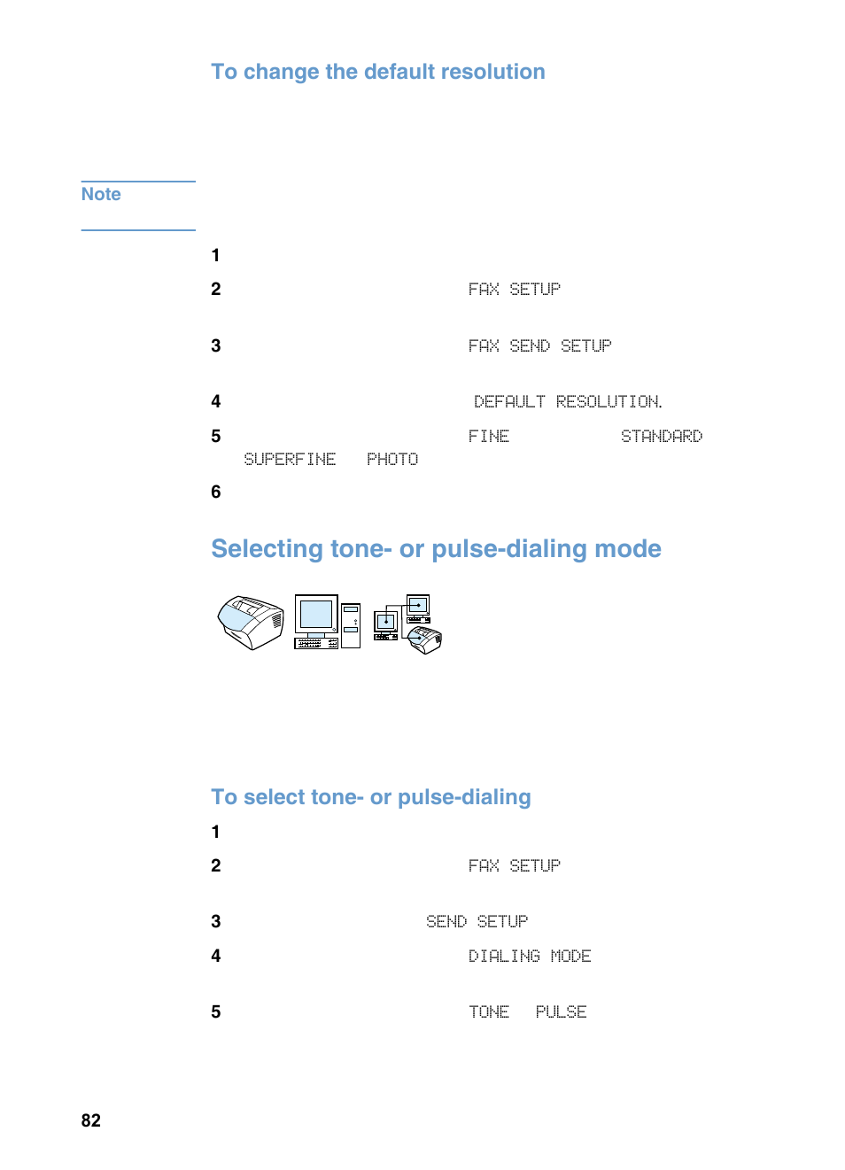 Selecting tone- or pulse-dialing mode | HP LaserJet 3200 All-in-One Printer series User Manual | Page 84 / 288