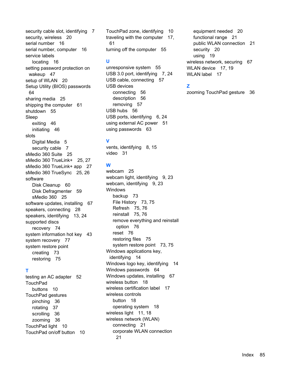 HP Spectre XT Ultrabook CTO 13t-2100 User Manual | Page 95 / 95