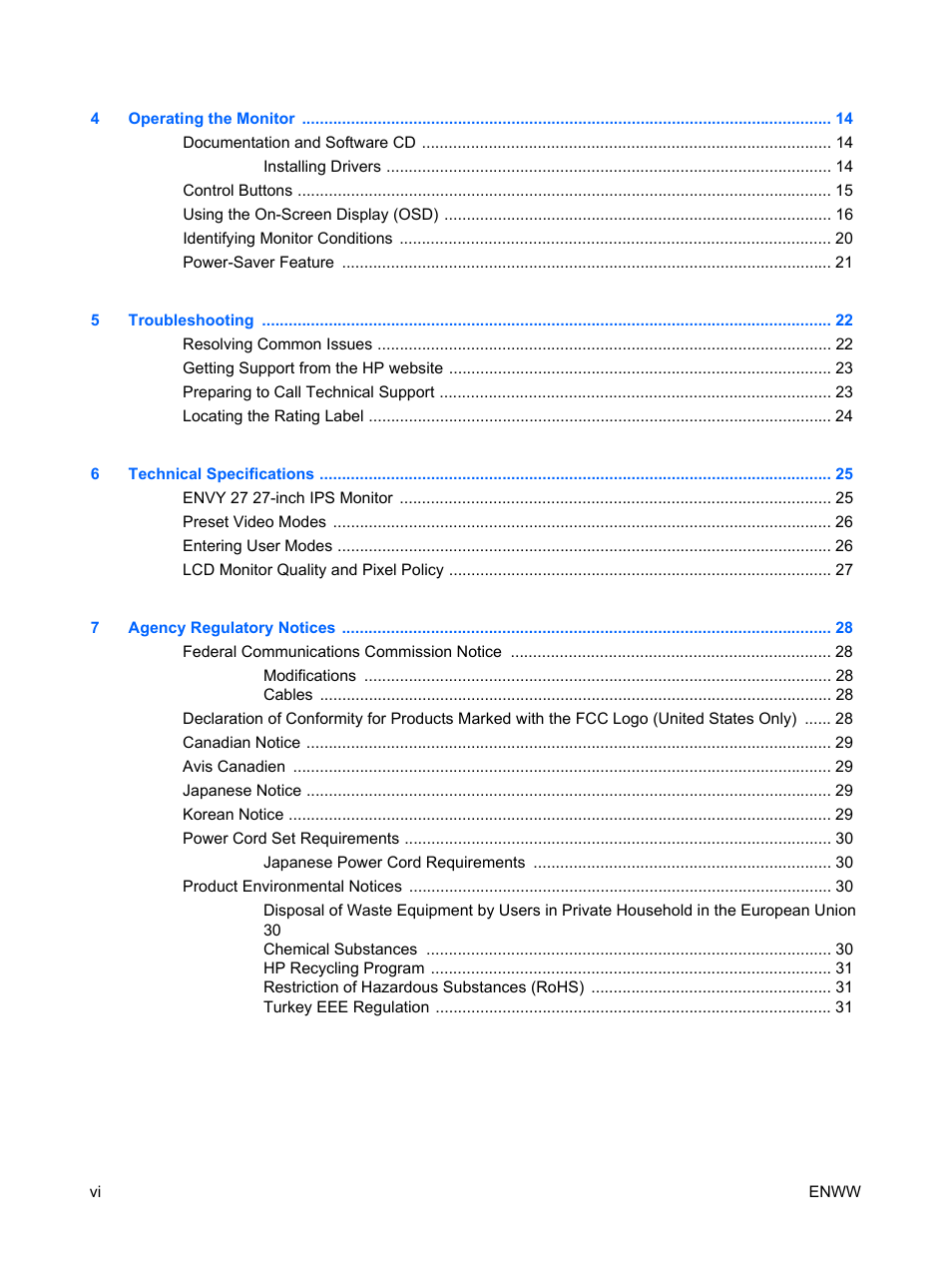 HP ENVY 27 27-inch Diagonal IPS LED Backlit Monitor User Manual | Page 6 / 37