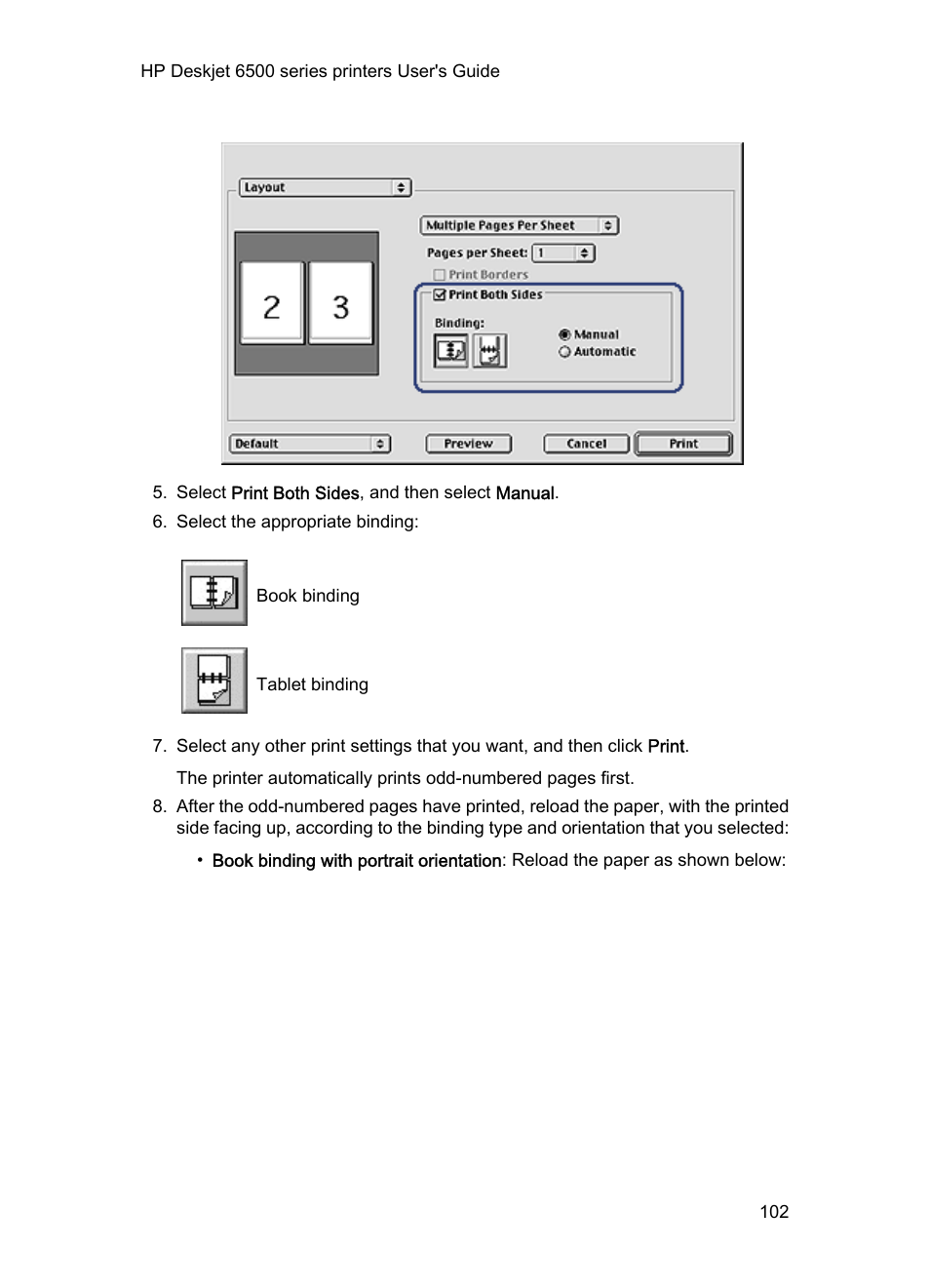 HP Deskjet 6540 Color Inkjet Printer User Manual | Page 102 / 195