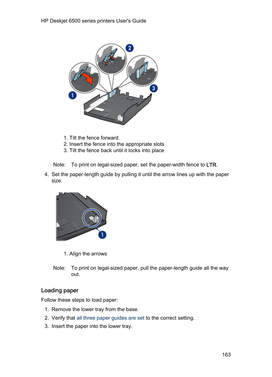 Loading paper | HP Deskjet 6540 Color Inkjet Printer User Manual | Page 163 / 195