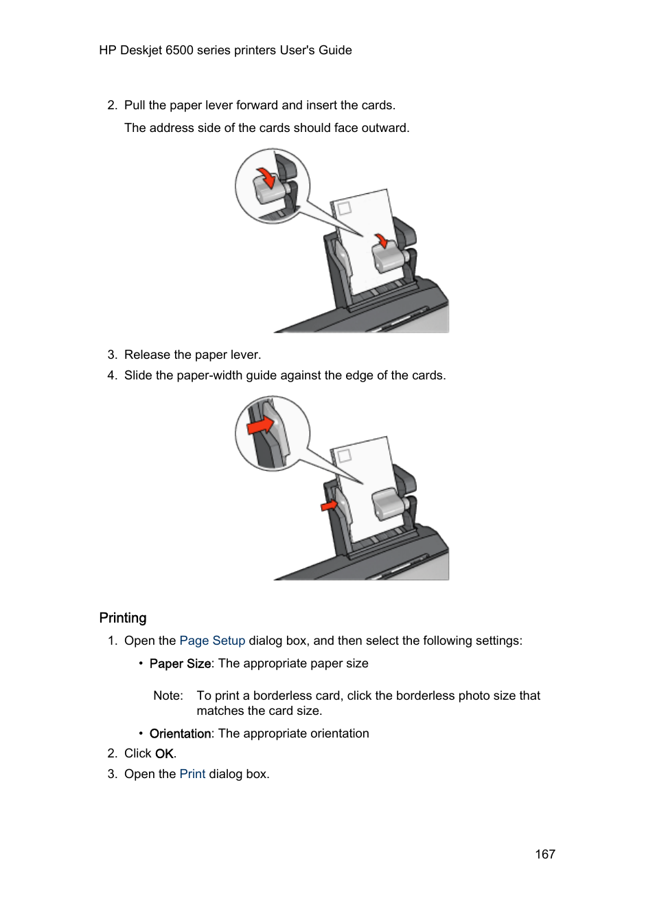 Printing | HP Deskjet 6540 Color Inkjet Printer User Manual | Page 167 / 195