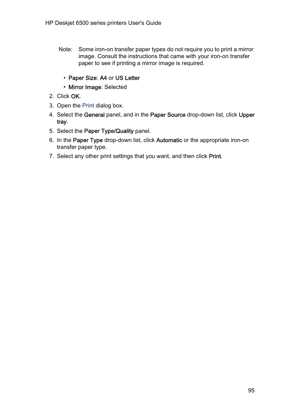 HP Deskjet 6540 Color Inkjet Printer User Manual | Page 95 / 195