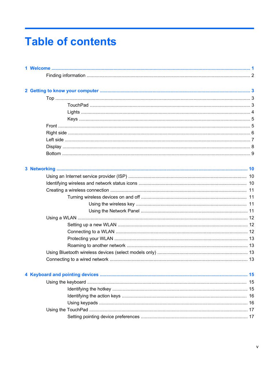 HP Mini 210-2087dx PC User Manual | Page 5 / 67