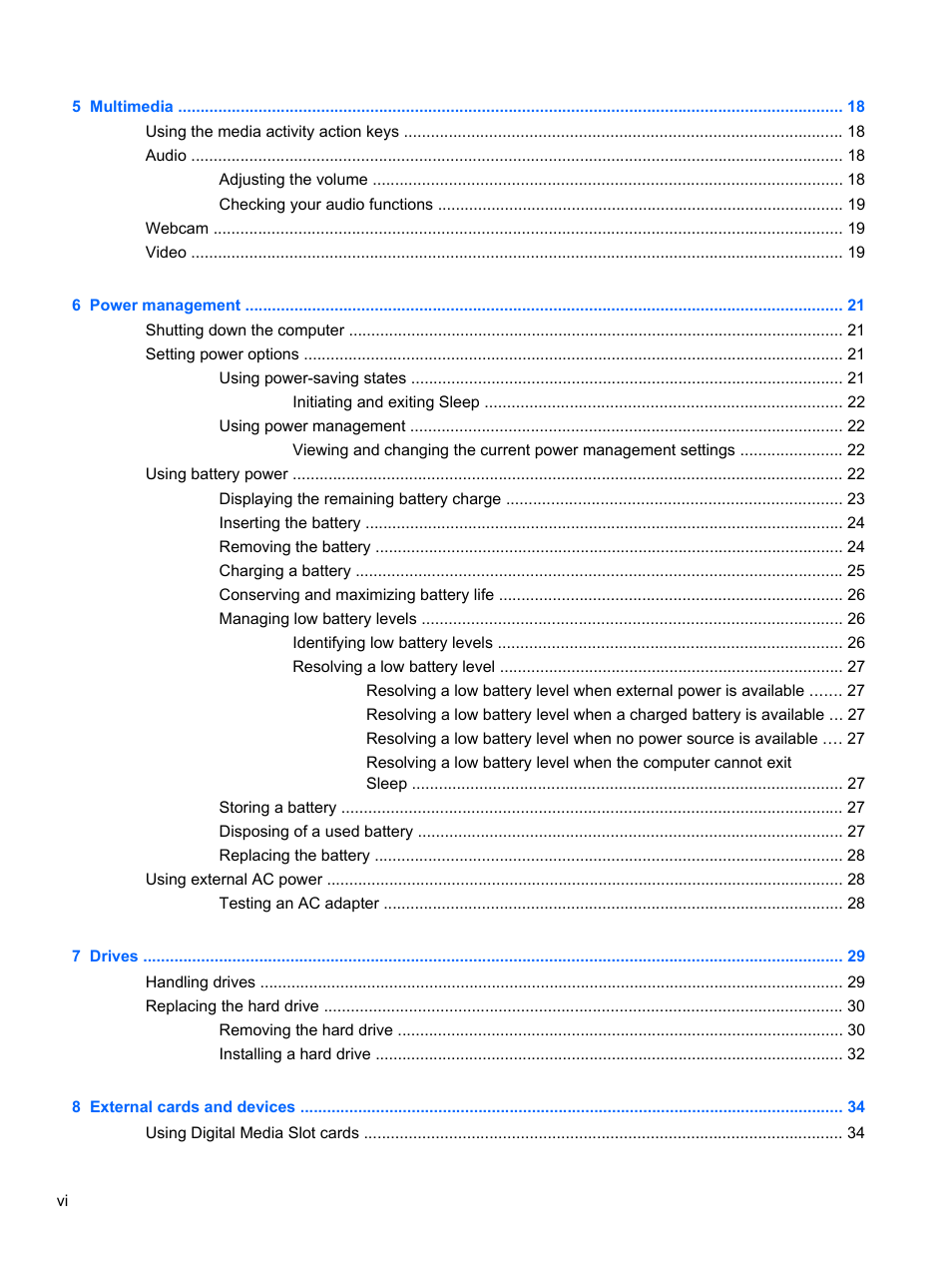 HP Mini 210-2087dx PC User Manual | Page 6 / 67