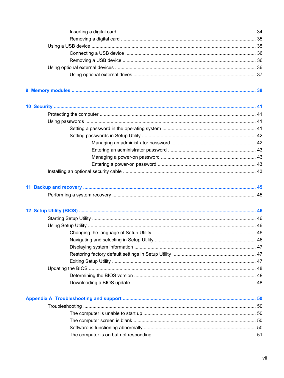 HP Mini 210-2087dx PC User Manual | Page 7 / 67