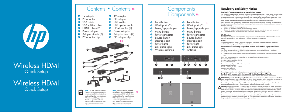 HP Wireless HDTV Connect Kit User Manual | 2 pages