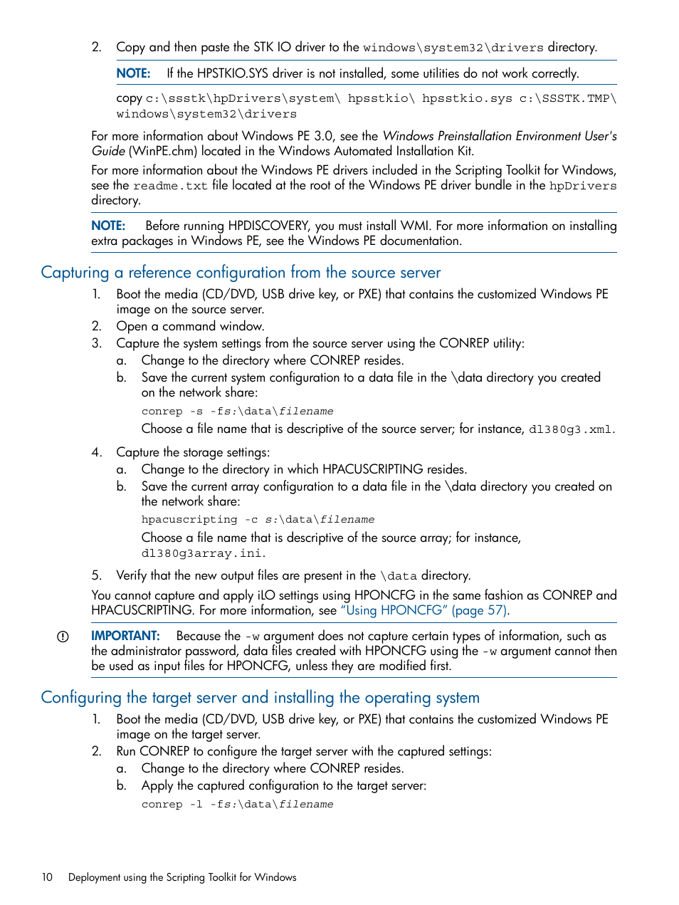 HP Intelligent Provisioning User Manual | Page 10 / 69