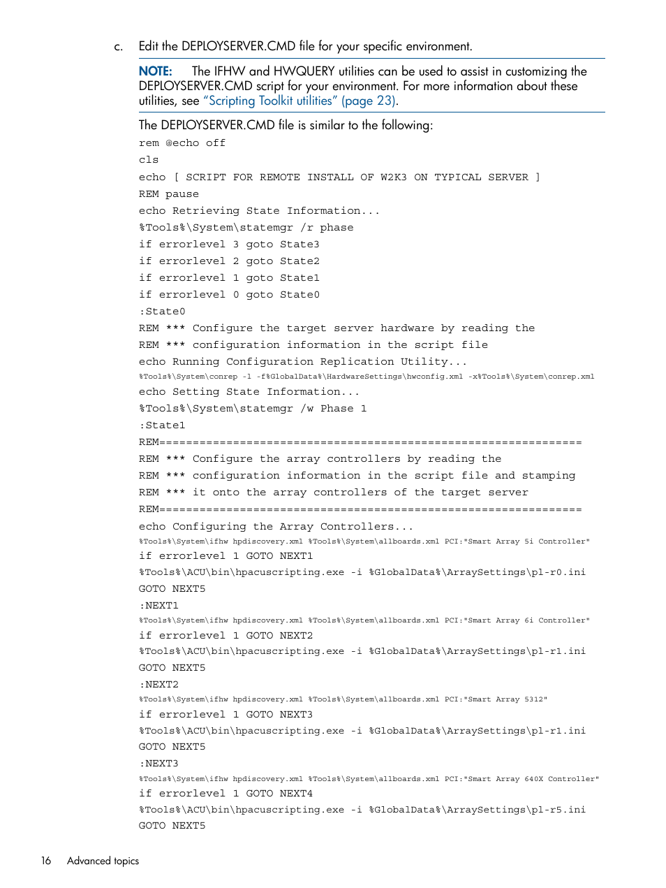 HP Intelligent Provisioning User Manual | Page 16 / 69