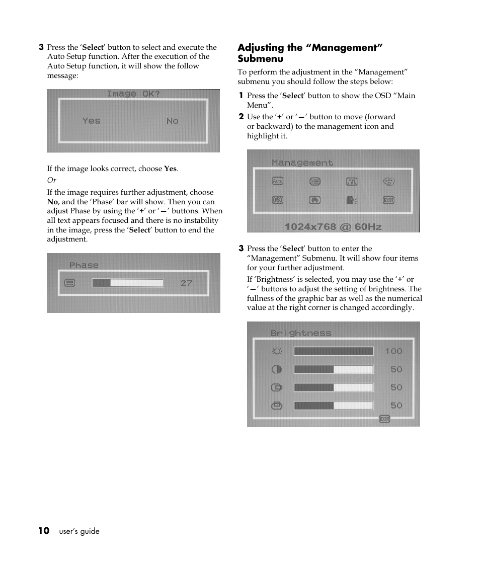 HP Pavilion vf52 15 inch Flat Panel Monitor User Manual | Page 14 / 26