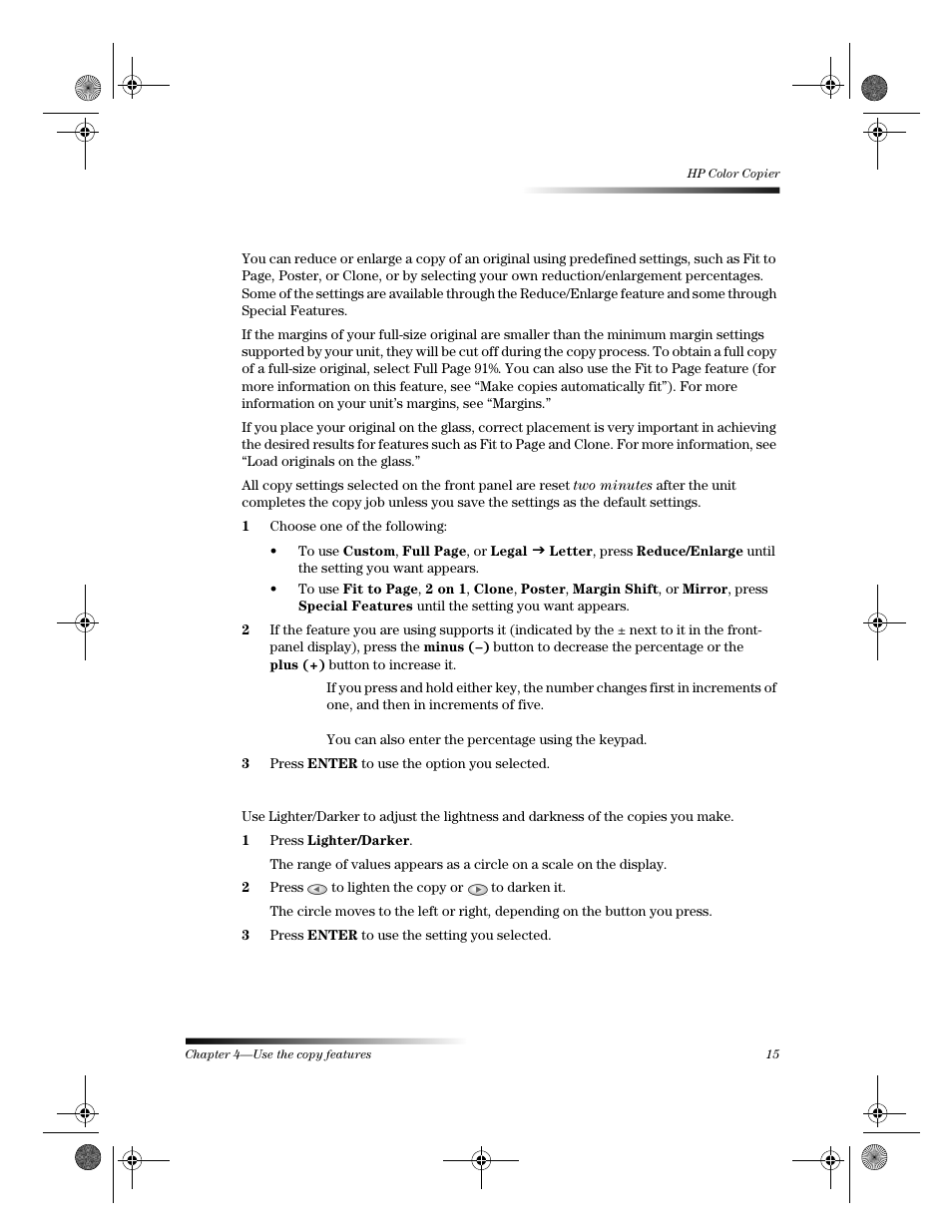 HP 120 Color Copier User Manual | Page 19 / 54