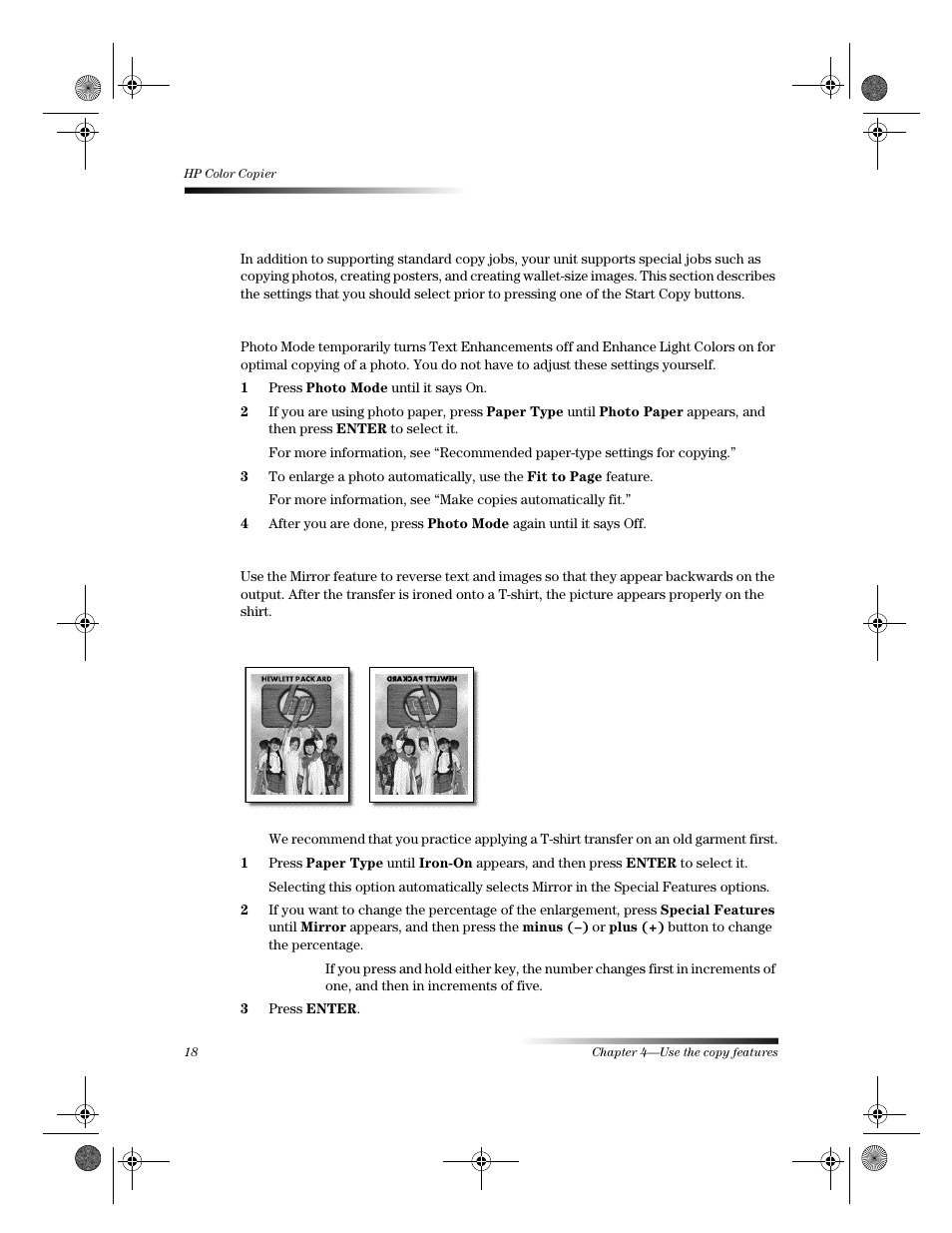 Perform special copy jobs | HP 120 Color Copier User Manual | Page 22 / 54