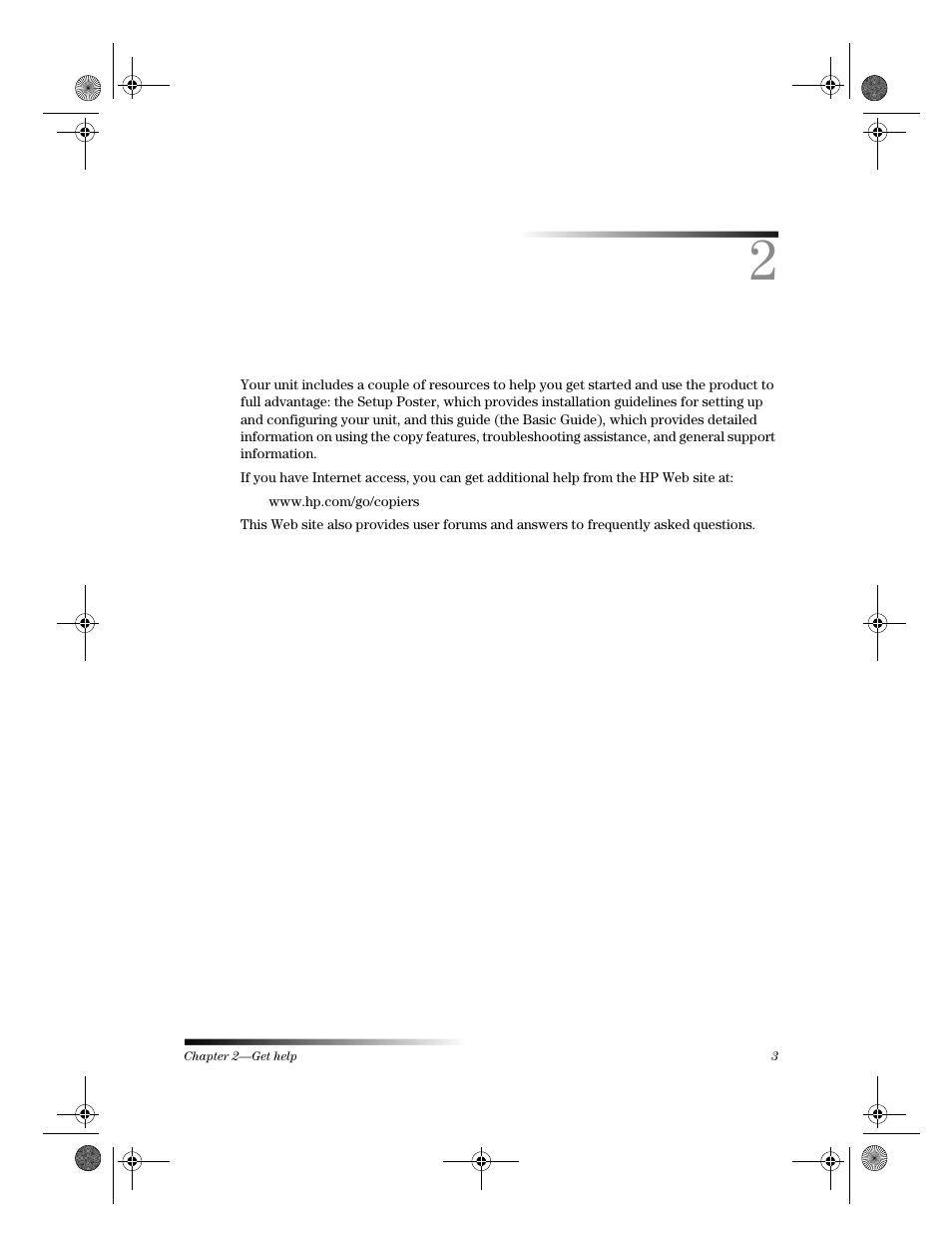 Get help | HP 120 Color Copier User Manual | Page 7 / 54