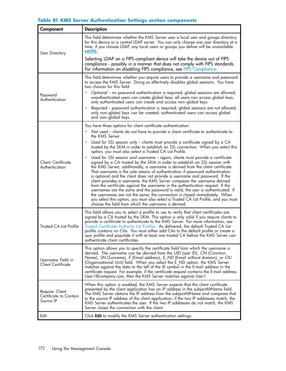 Health check overview, Health check sections | HP Secure Key Manager User Manual | Page 172 / 327