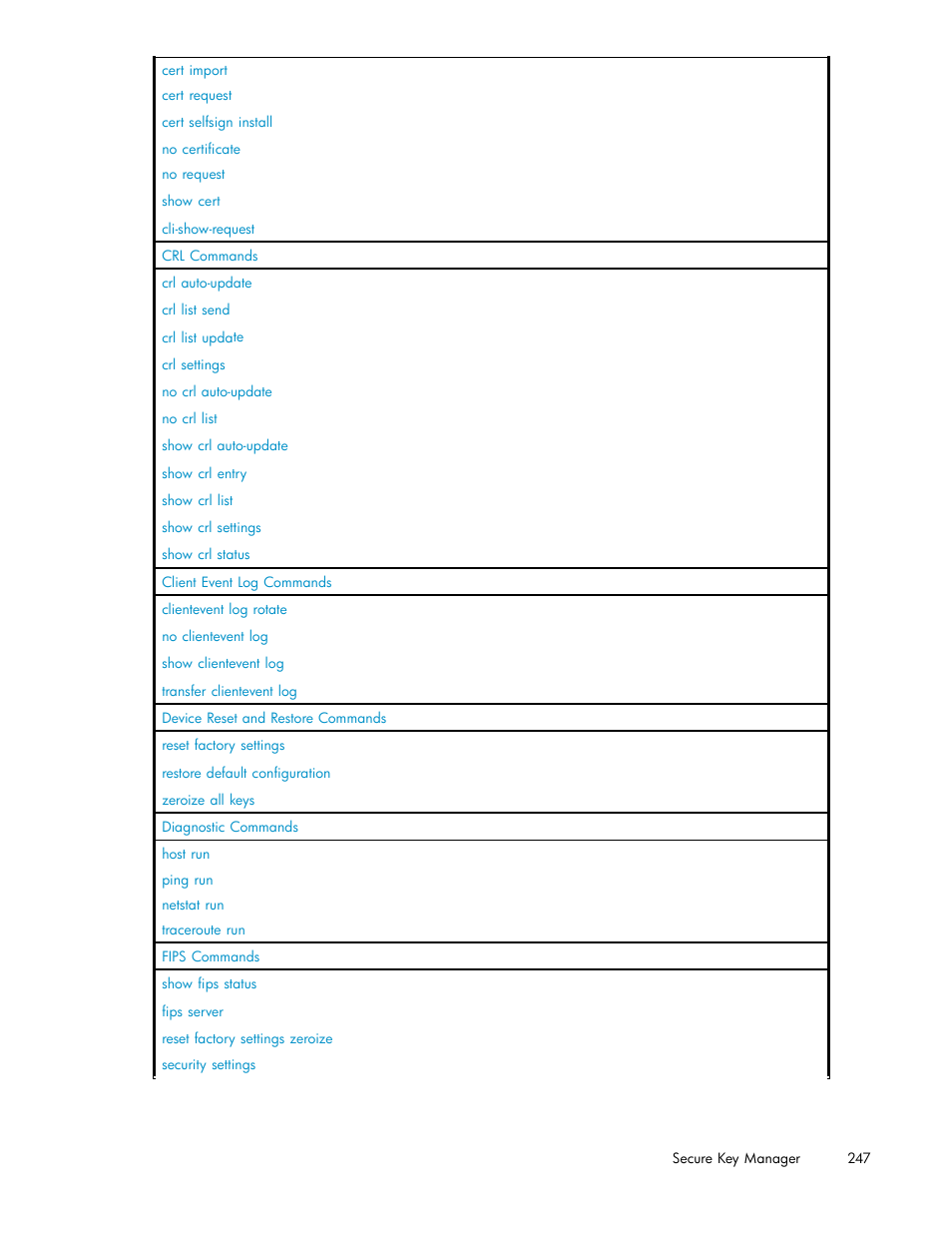 HP Secure Key Manager User Manual | Page 247 / 327