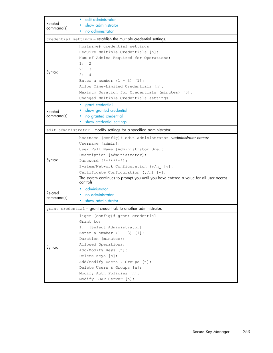 HP Secure Key Manager User Manual | Page 253 / 327