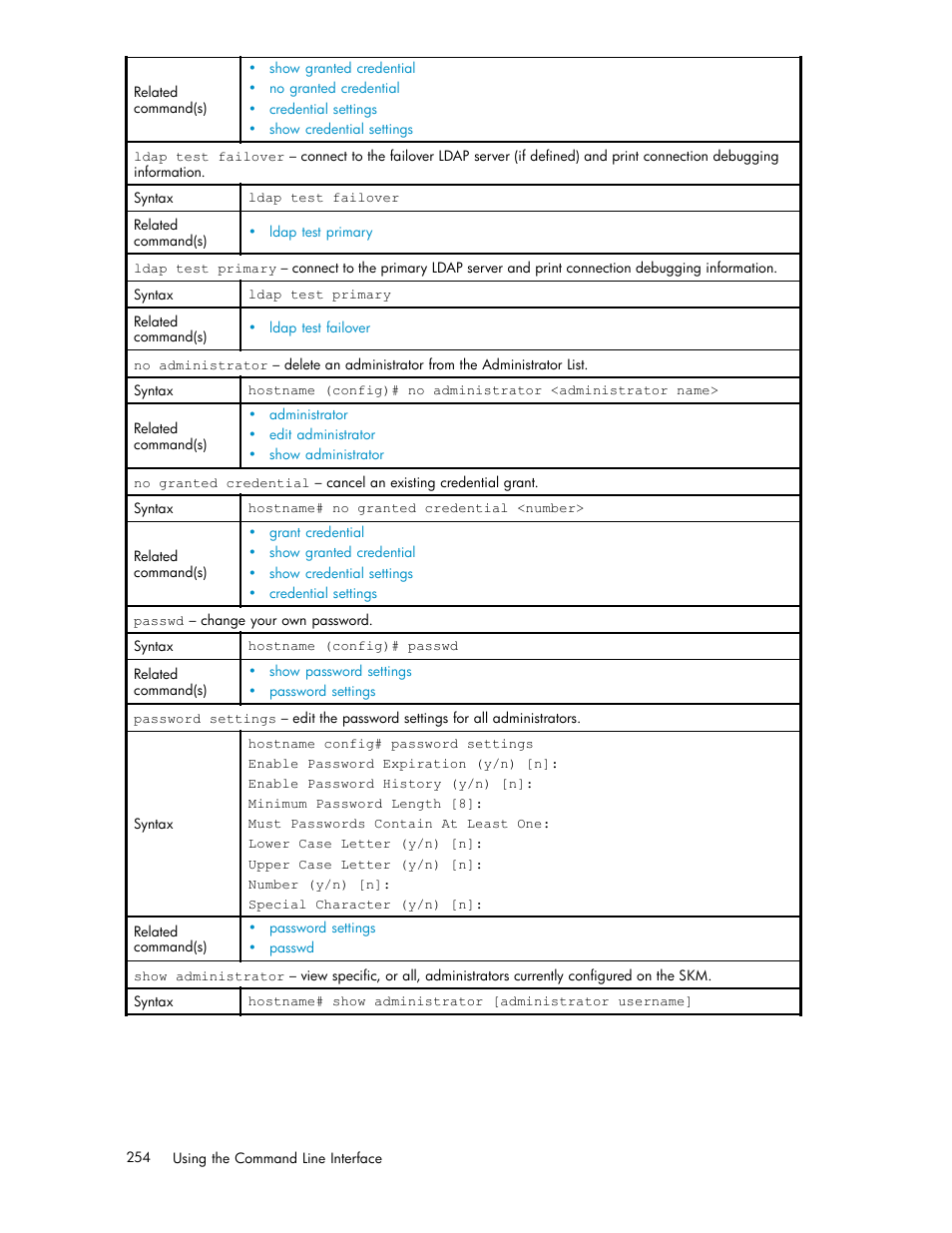 HP Secure Key Manager User Manual | Page 254 / 327