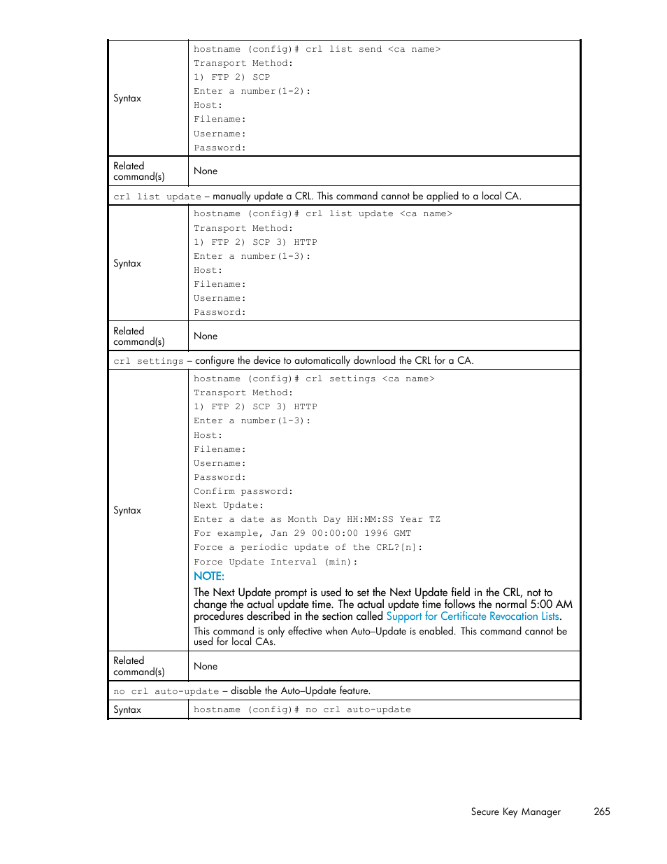 HP Secure Key Manager User Manual | Page 265 / 327