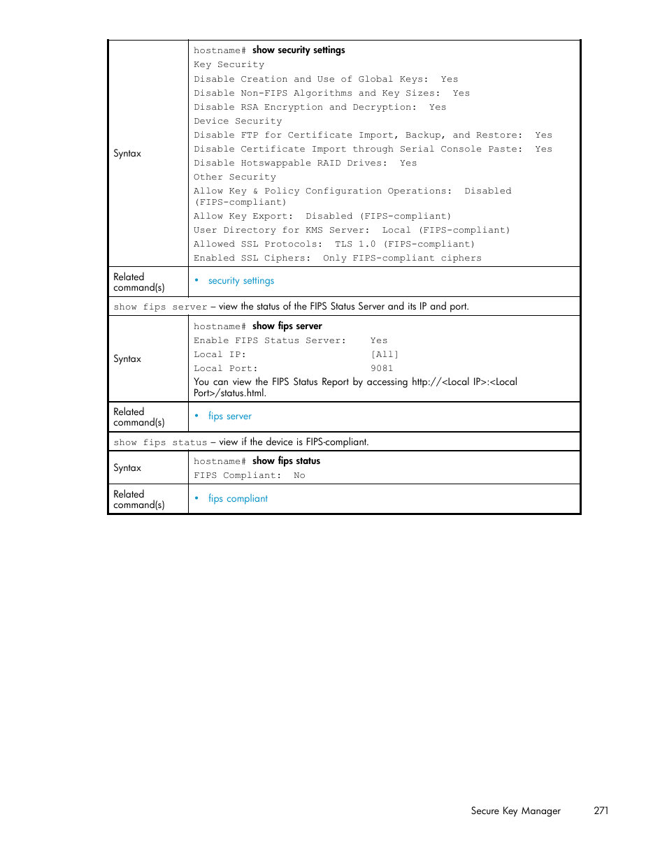 HP Secure Key Manager User Manual | Page 271 / 327