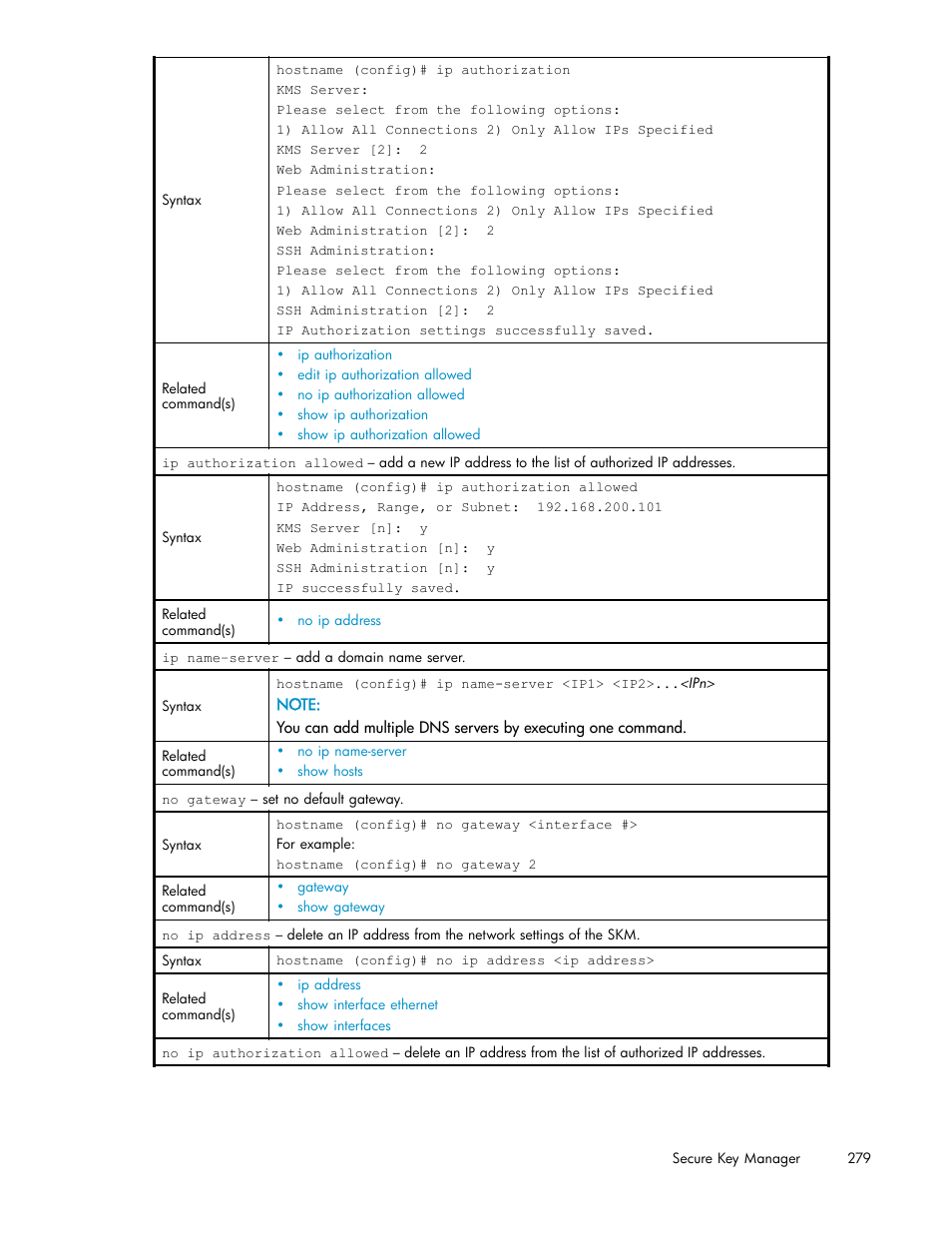 HP Secure Key Manager User Manual | Page 279 / 327