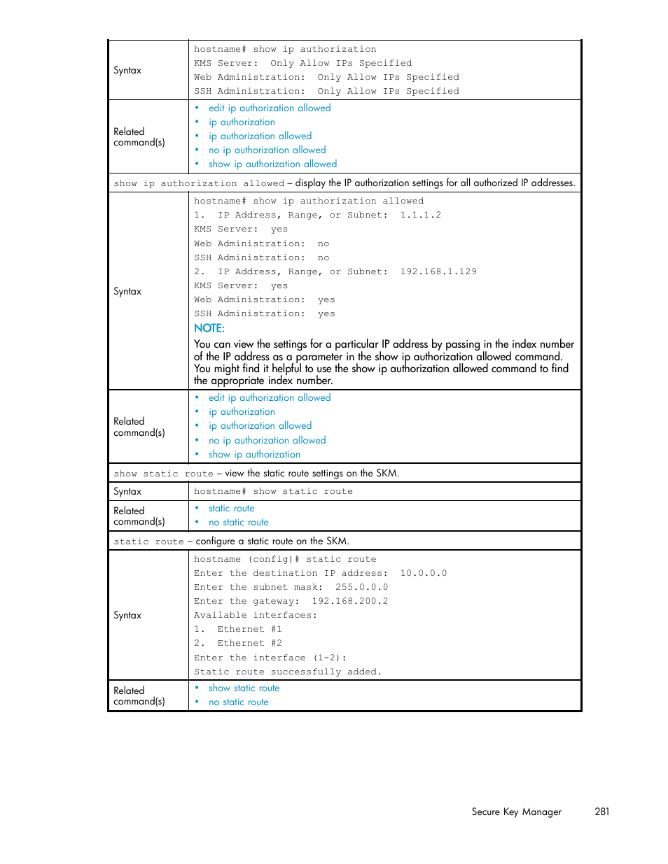 HP Secure Key Manager User Manual | Page 281 / 327