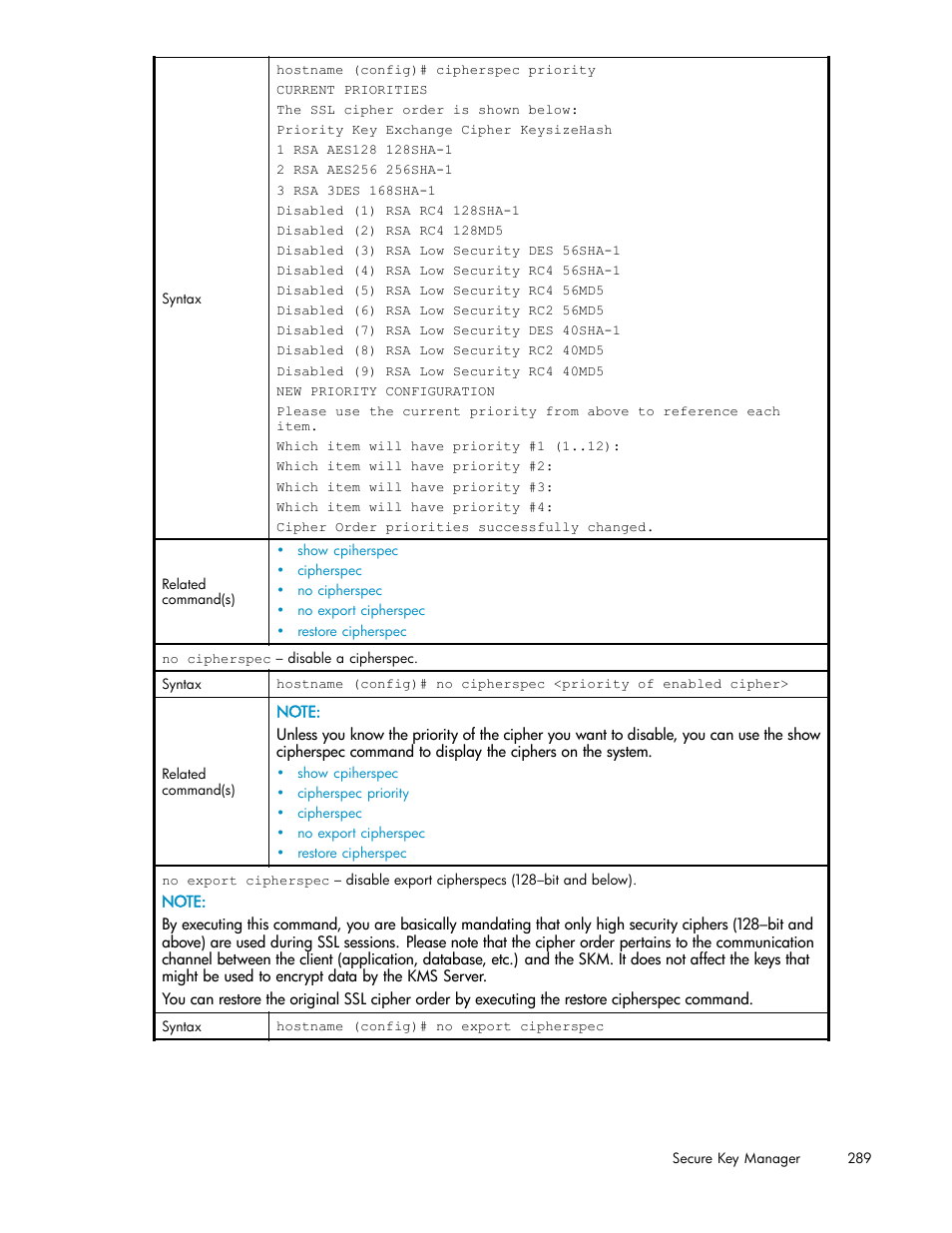 HP Secure Key Manager User Manual | Page 289 / 327