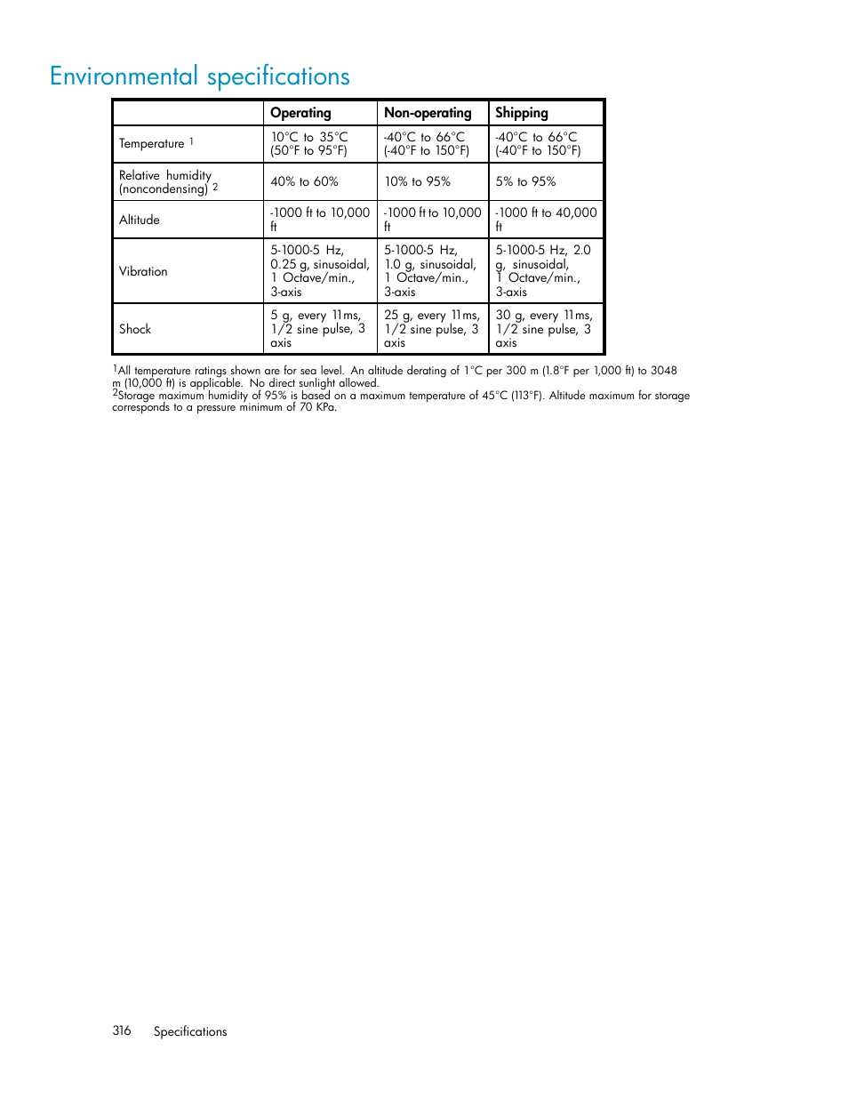 Environmental specifications, G about this guide, Intended audience | Related documentation, Document conventions and symbols | HP Secure Key Manager User Manual | Page 316 / 327