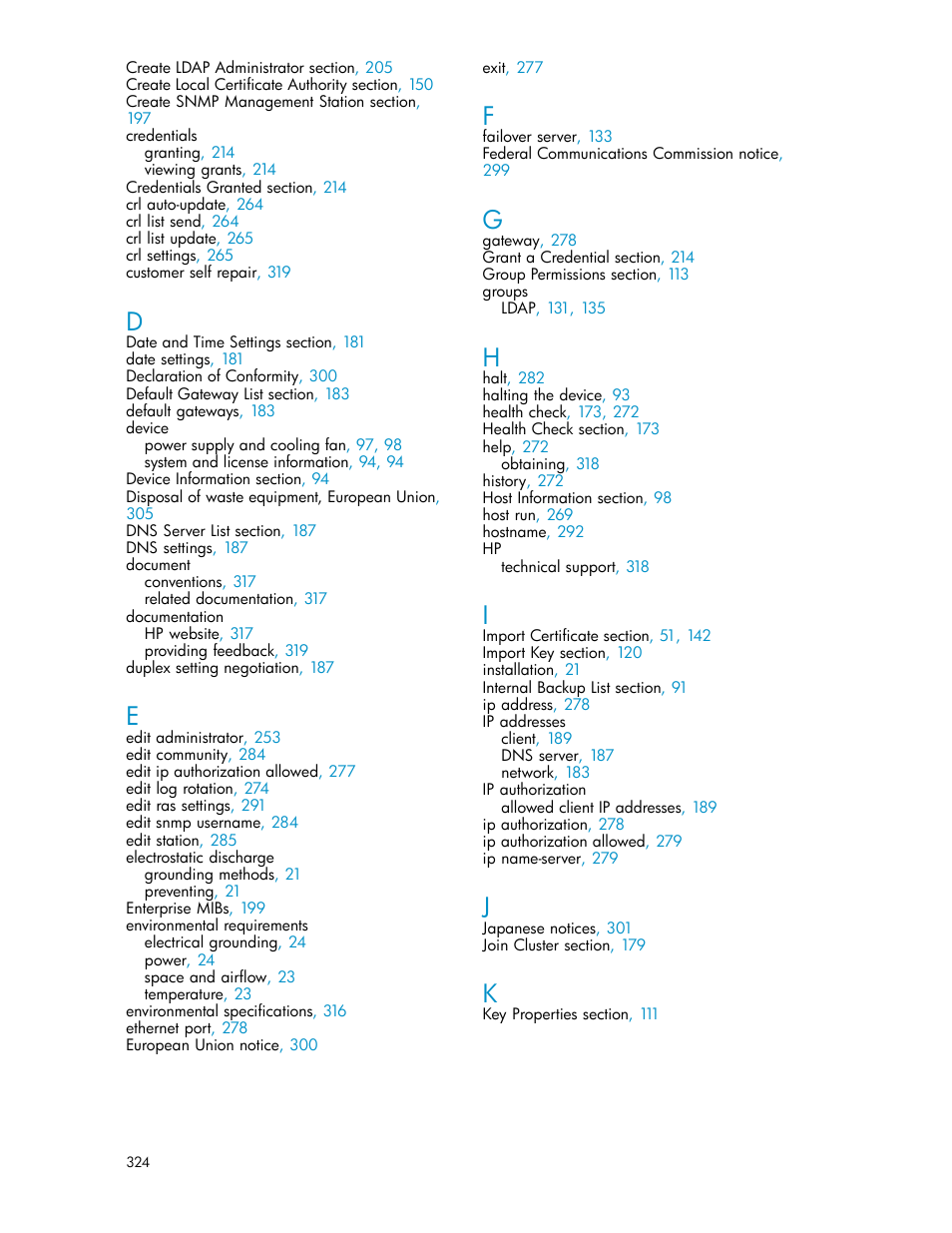 HP Secure Key Manager User Manual | Page 324 / 327